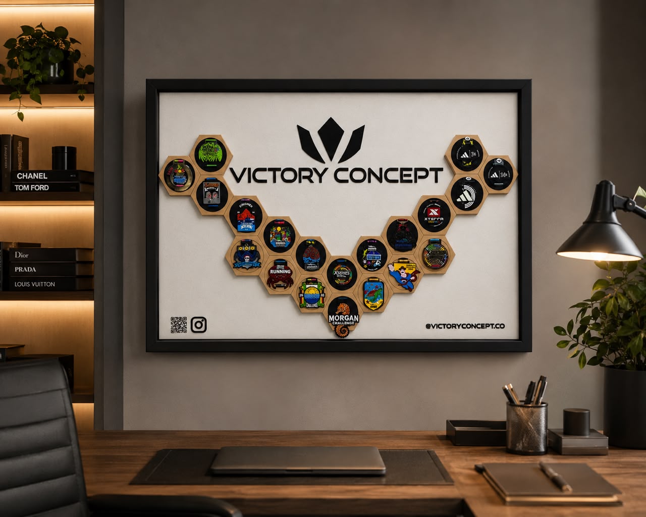 Composición enmarcada de medalleros modulares Victory Concept